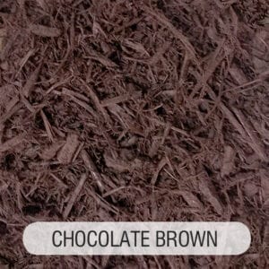 A close up of chocolate brown mulch