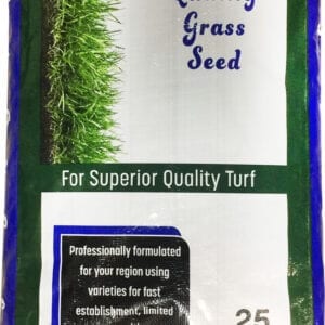 A package of grass seed for the garden
