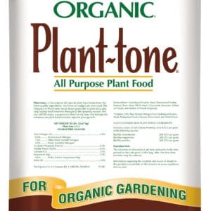 A bag of organic plant-tone all purpose plant food.