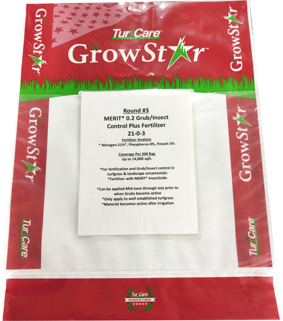 Growstar* 21-0-3 Fertilizer w/Merit Grub Control 50#
