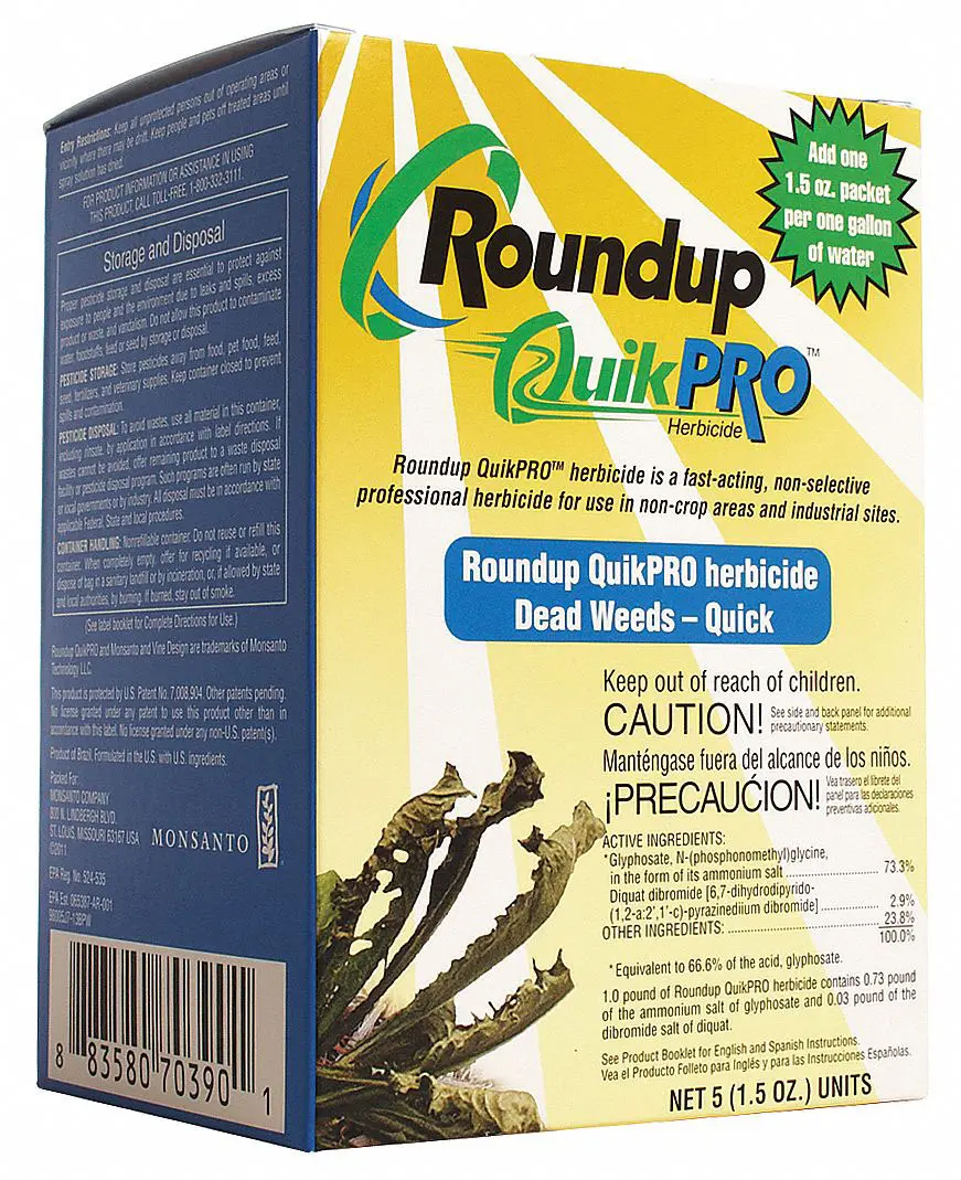 Roundup QuickPRO Granular Weed & Grass Killer Granular 1.5oz-5/Pack Box
