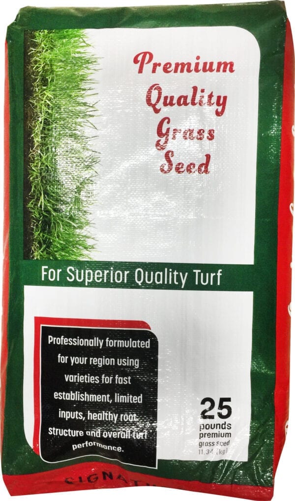 A package of grass seed for the garden
