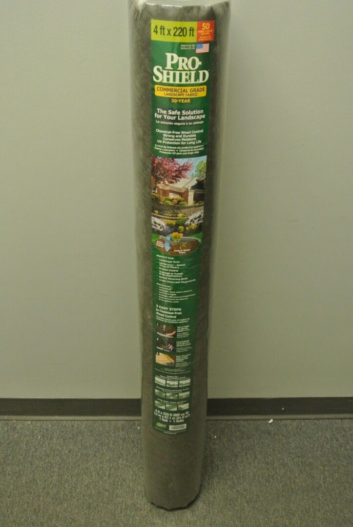 Pro-Shield Commercial Weed Mat w/Pins 4’x220′ Roll